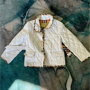 Burberry Kids size 6Y Great condition White/brown logo color